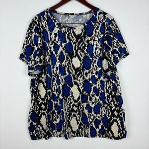 LuLaRoe Printed Short Sleeve Blouse